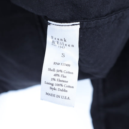 FRANK & EILEEN Dublin Open Blazer Black Long Sleeves Unlined Women's S