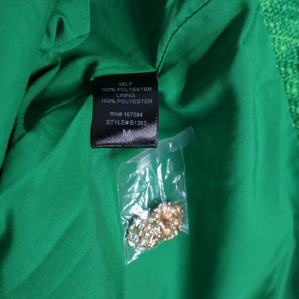 POMANDER PLACE Tweed Stacie Dress NWT Emerald Green Long Sleeve Women's M