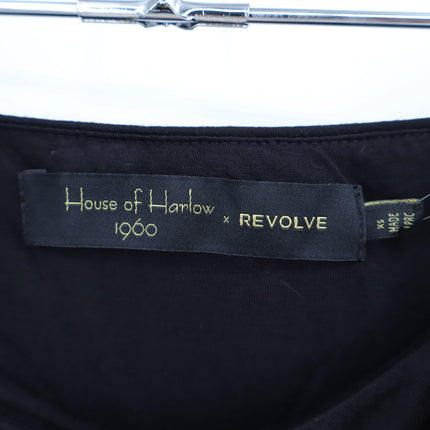 House of Harlow 1960 x Revolve Midi Wrap Skirt Black NWT Side Tie Women's XS