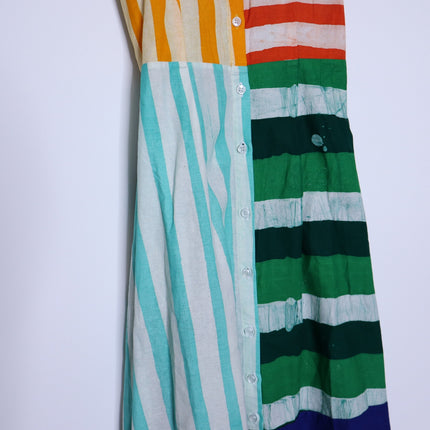STUDIO 189 Hand Batik Shirt Dress NWT Mixed Print Cotton Multicolor Women's XS