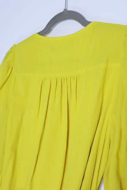 TRINA TURK NWT Malina Mini Dress Sunshine State Yellow Half Sleeve Women's M