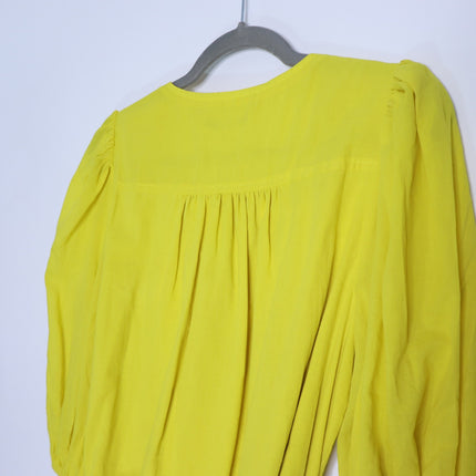 TRINA TURK Malina Mini Dress NWT Sunshine State Yellow Half Sleeve Women's M
