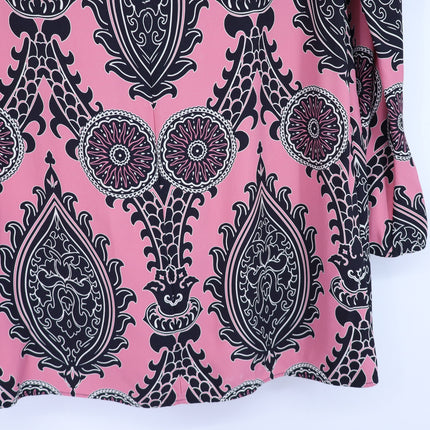 LA DOUBLEJ Mini Supremes Swing Dress Oltrarno Pink Long Sleeve Women's L