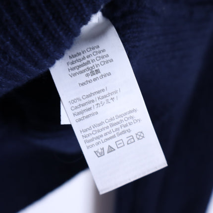 J. CREW 100% Cashmere Puff Sleeve Sweater Navy Blue Mock Neck Women's XS