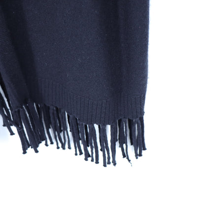 Tommy Bahama Serena Fringe Cardigan Black Wool Cashmere Short Sleeve Women's S