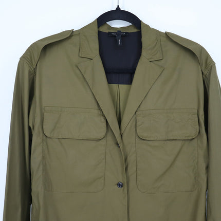 Rag & Bone The Mason Shirt Dress Dark Olive Button Front Mini Women's S