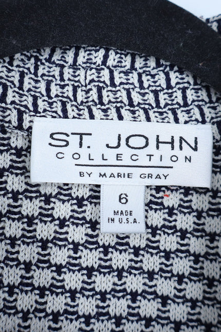 ST. JOHN Collection Longline Knit Jacket Summer Wool Quiet Luxury Women's 6