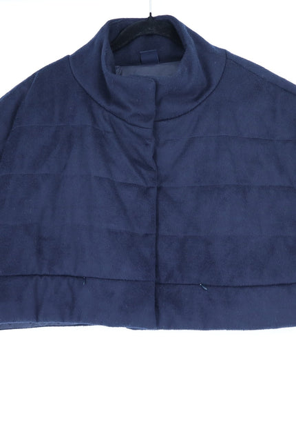 MAX MARA Leisure Cropped Jacket Cashmere Navy Blue Boxy Puffer Women's XS