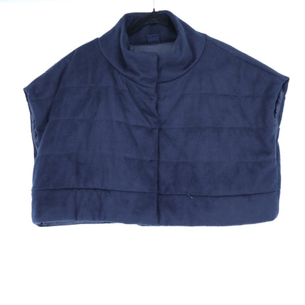 MAX MARA Leisure Cropped Jacket Cashmere Navy Blue Boxy Puffer Women's XS
