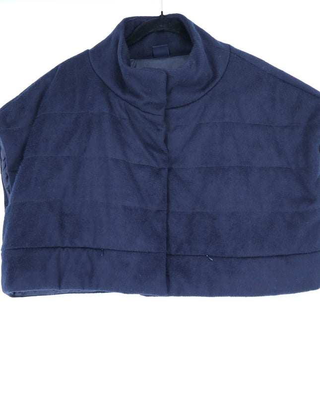 MAX MARA Leisure Cropped Jacket Cashmere Navy Blue Boxy Puffer Women's XS