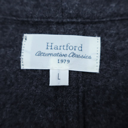 Hartford Jay Double-Faced Wool Jacket Gray Button Front Long Sleeve Men's L