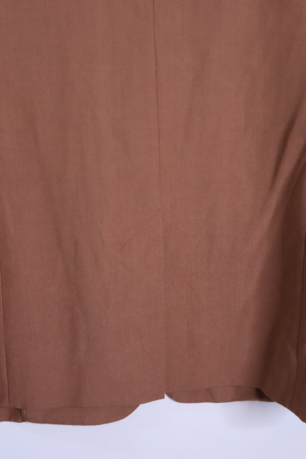 VANESSA BRUNO Christen Belted Longline Sleeveless Jacket Camel Women's 40/US 8
