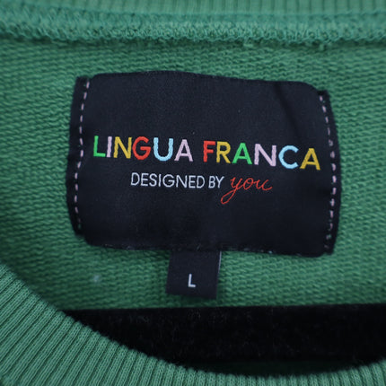 Lingua Franca Madam President Sweatshirt Green French Terry Pullover Women's L