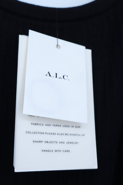 A.L.C. Lex Strap Mini Dress Black NWT Layered Ruffle Skirt Women's L