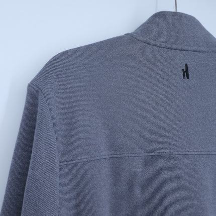 Johnnie-O Dusty Henley Pullover Sweater Graphite Gray Long Sleeve Men's M