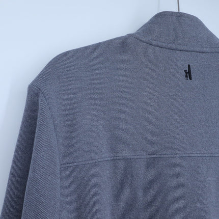 Johnnie-O Dusty Henley Pullover Sweater Graphite Gray Long Sleeve Men's M