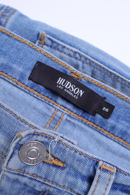 HUDSON NWT Barbara Crop Jeans Boot Cut Lightless Blue Wash High Rise Women's 26