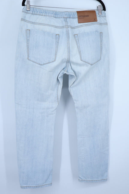 ONE TEASPOON Shabbies Drawstring Jean Blue Hustler Distressed Boyfriend Womens M