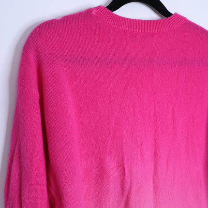 ALICE + OLIVIA Gleeson Cashmere Sweater Dip Dye Ombre Pink Long Sleeve Women's L