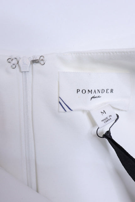 POMANDER PLACE NWT Lorelai Maxi Dress Black White Colorblock Women's M
