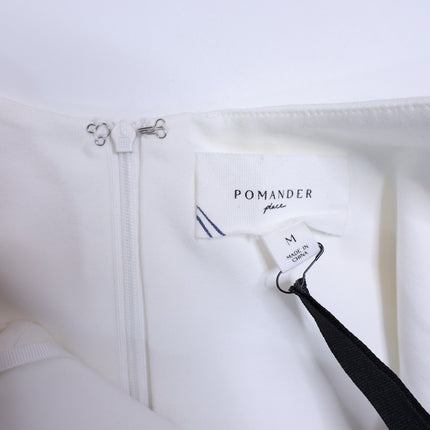 POMANDER PLACE NWT Lorelai Maxi Dress Black White Colorblock Women's M