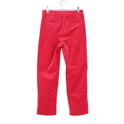 J. Crew Kate Stretch Velvet Pants Festival Red Straight Leg Zip Fly Women's 2