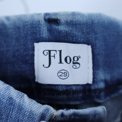Bevy Flog Amy Denim Light Wash Bootcut Jeans Blue Stretch Zip Fly Women's 29