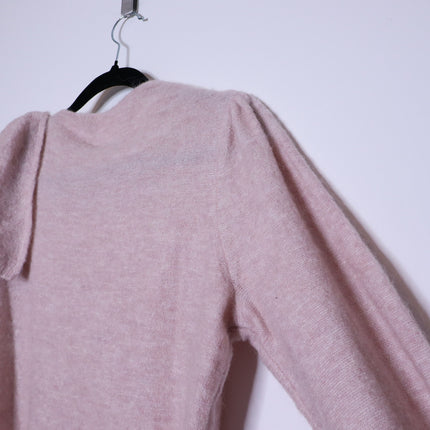 TED BAKER Larbow Statement Bow Sweater NWT Pink Wool Pullover Women's 0/US 2