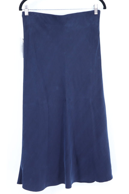 FIFTEEN TWENTY Bias Cut Midi Skirt Navy Blue NWT Pull On Women's M