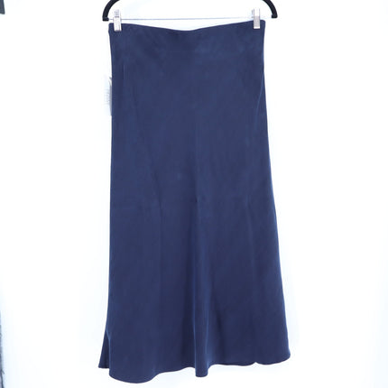 FIFTEEN TWENTY Bias Cut Midi Skirt Navy Blue NWT Pull On Women's M