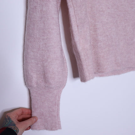 TED BAKER Larbow Statement Bow Sweater NWT Pink Wool Pullover Women's 0/US 2