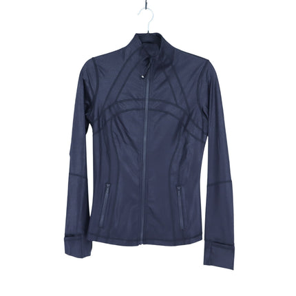 Lululemon Spark Define Jacket Black Luminosity Foil Print Full Zip Women's 8