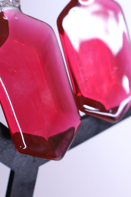 GLASSWEAR STUDIOS Handmade Pinot Noir Red Rupee Weights 10g/2.5mm Hangers