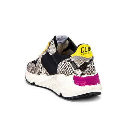 GOLDEN GOOSE Running Sole Sneaker Natural Snake Print and White Star Women's 40