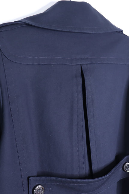 BURBERRY Crop Double Breasted Swing Jacket Dark Navy Long Sleeve Women's 40/US 6