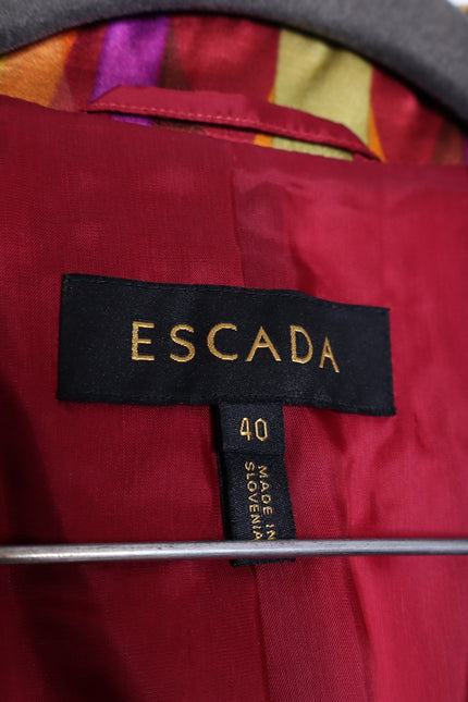 ESCADA Bozena Blazer Fantasy Multicolor Geometric Single Button Women's 40/US10