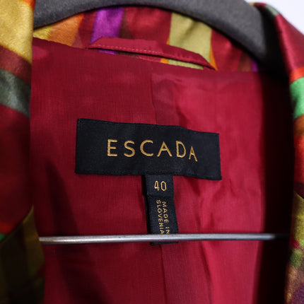 ESCADA Bozena Blazer Fantasy Multicolor Geometric Single Button Women's 40/US10