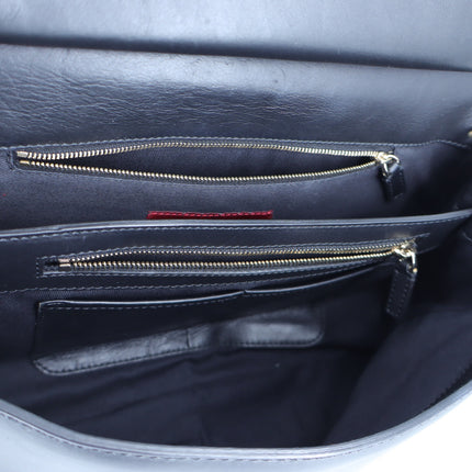 Valentino Garavani Rockstud Shoulder Bag Black Leather Turn Lock Purse