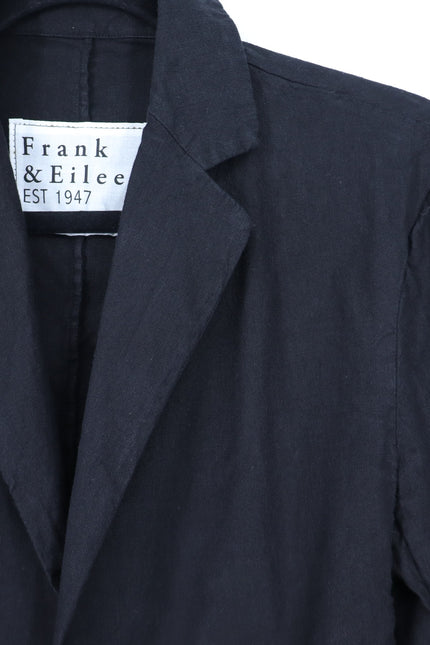 FRANK & EILEEN Dublin Open Blazer Black Long Sleeves Unlined Women's S