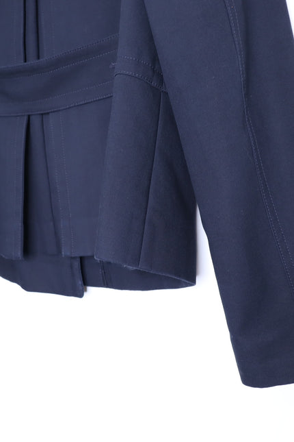 BURBERRY Crop Double Breasted Swing Jacket Dark Navy Long Sleeve Women's 40/US 6