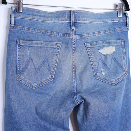 MOTHER Rascal Ankle Snippet Jeans Push The Envelope Blue Light Wash Women's 29