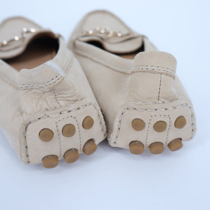 COACH Naomi C-Bit Loafer Beige Leather Slip On Driving Shoe Women's 9B
