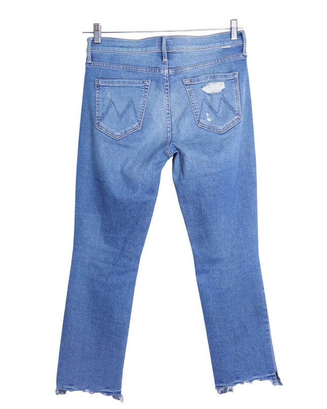 MOTHER Rascal Ankle Snippet Jeans Push The Envelope Blue Light Wash Women's 29