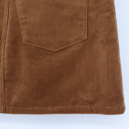 Alice + Olivia Joss Corduroy Mini Skirt Brown NWT Button Fly Women's 26