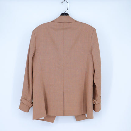 Veronica Beard Amadi Dickey Jacket Chai Orange Microplaid One Button Women's 6