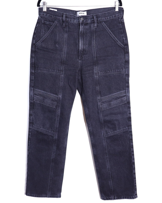 AGOLDE Cooper Cargo Jeans Panther Black Zip Fly Wide Leg Casual Women's 29
