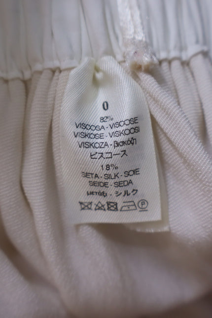 FORTE_FORTE Crush Velvet Joggers Ivory Pull On Relaxed Fit Women's 0/ US 0-2