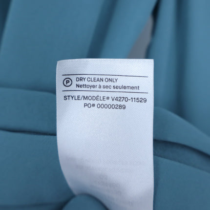 Vince Silk Button Up Blouse Seaglass Teal Lightweight Collared Women's 4