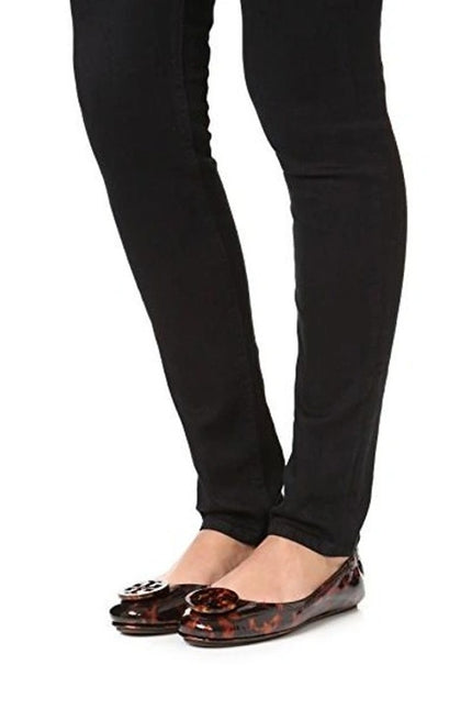 TORY BURCH Minnie Travel Ballet Flats NWOT Tortoise Brown Slip On Women's 6.5