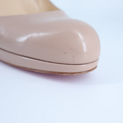 Christian Louboutin Neofilo Pumps Nude Patent Leather 90mm Women's 40.5/US 10.5